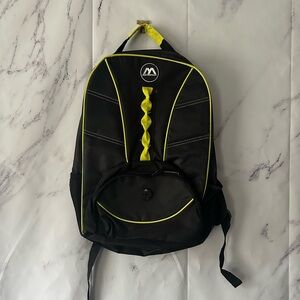 METROPACK - BLACK/NEON YELLOW LIGHTWEIGHT BOOKBAG BACKPACK- NEVER USED